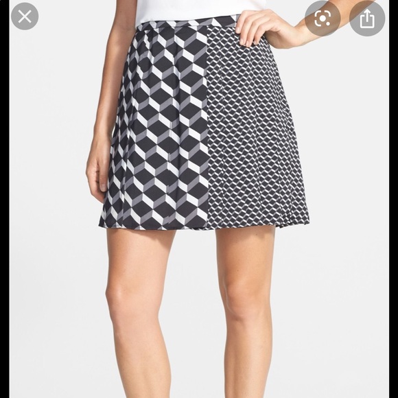 Halogen Dresses & Skirts - Halogen pleated cube print geo Nordstrom skirt
